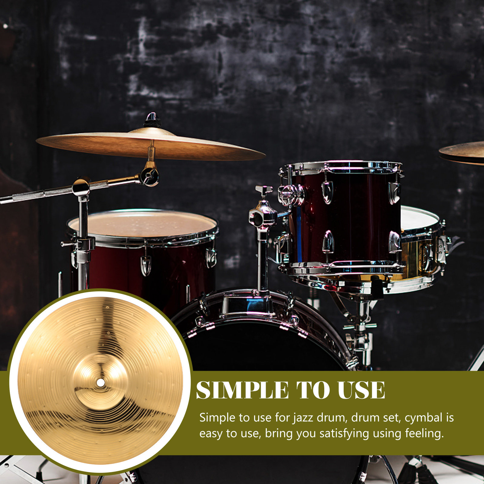 Musical Instrument Jazz - Brass Crash Cymbal Smooth Edge Jazz