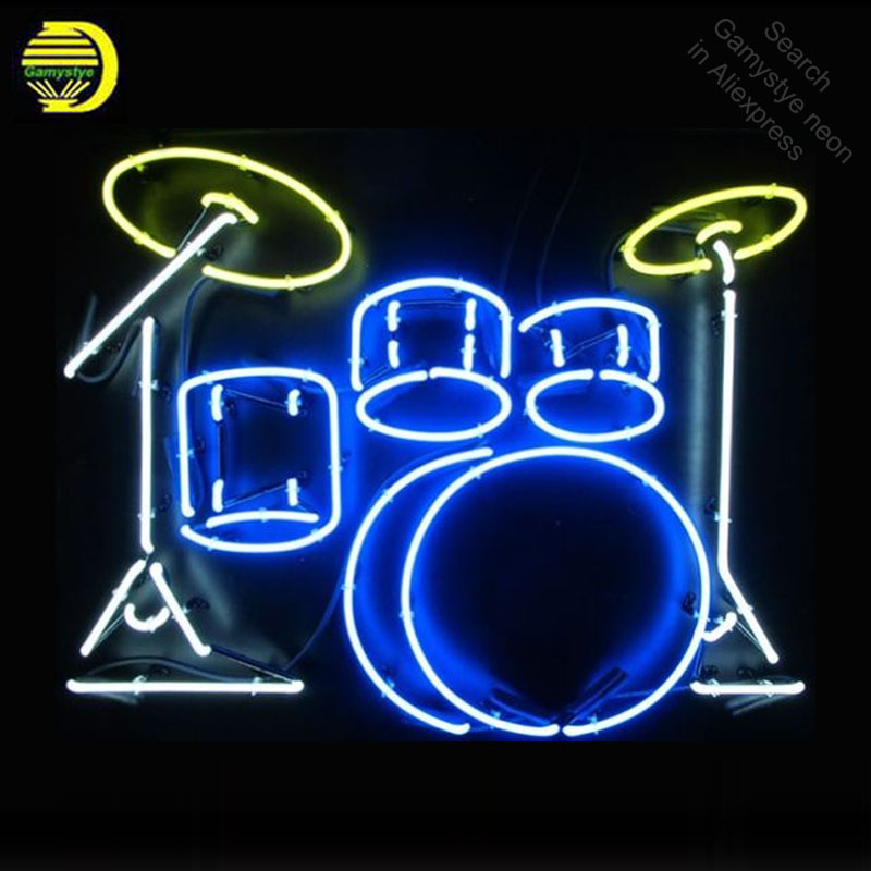Musical Instrument Glass - Drum Music Instrument Neon Sign neon