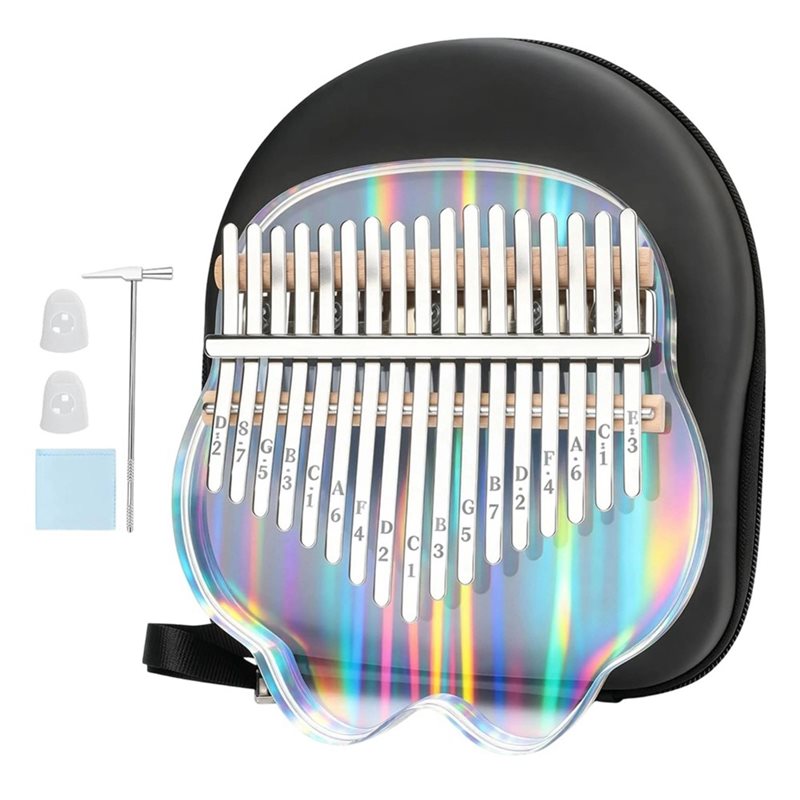 A Musical Instrument With Keys - Dropship-17 Key Clear Acrylic Kalimba Thumb