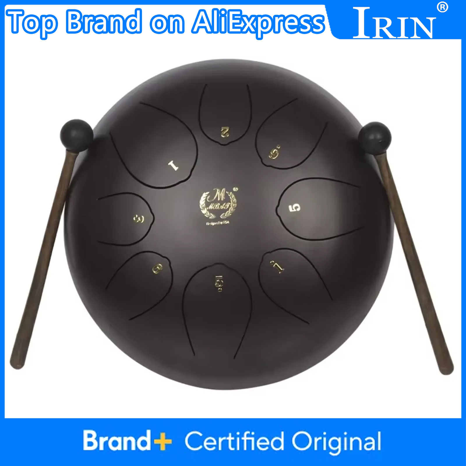 Tongue Drum Steel - M MBAT 8-tone Steel Tongue Drum
