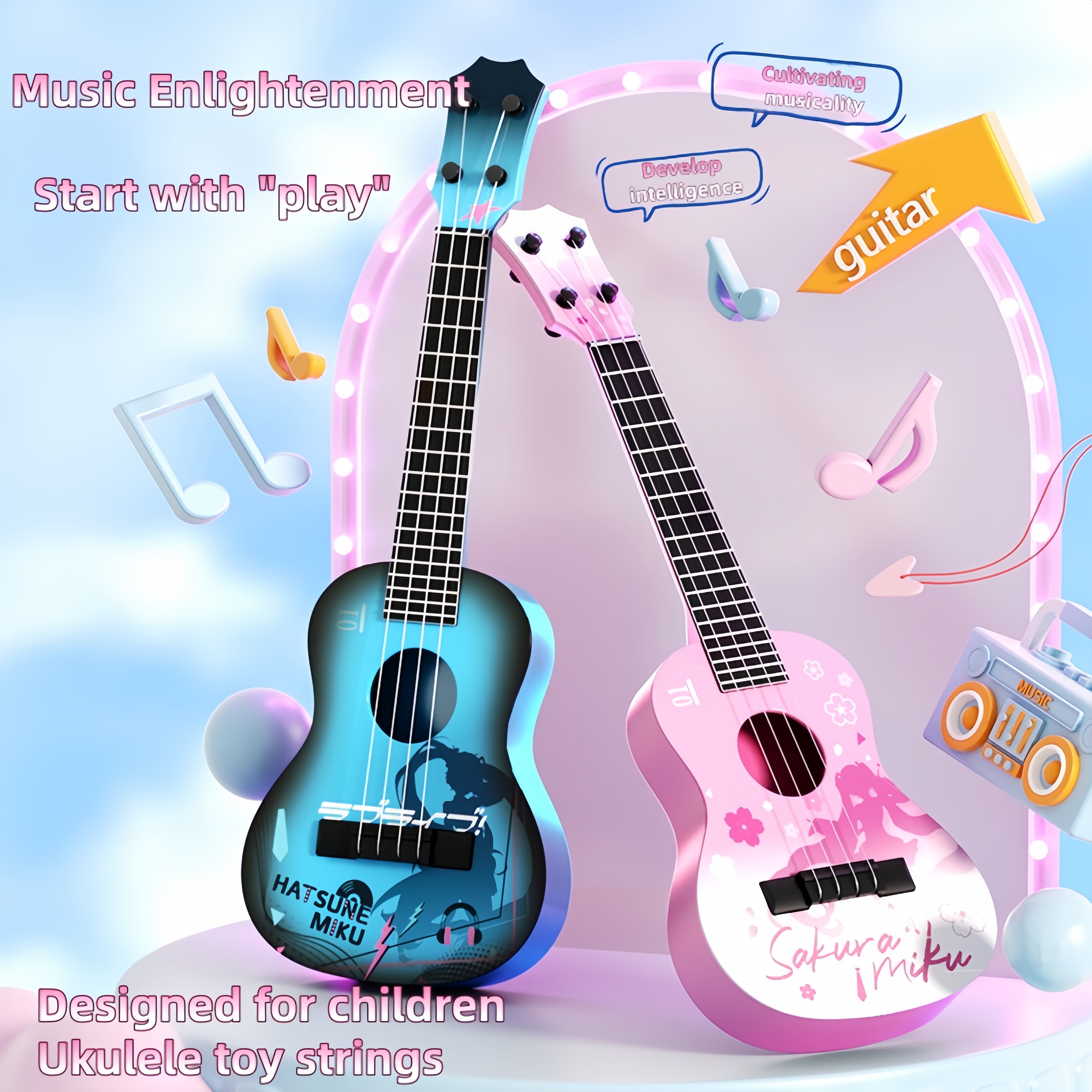 Beginner's Guitar Ukulele for  - Musical Instrument Project recensione e prezzo