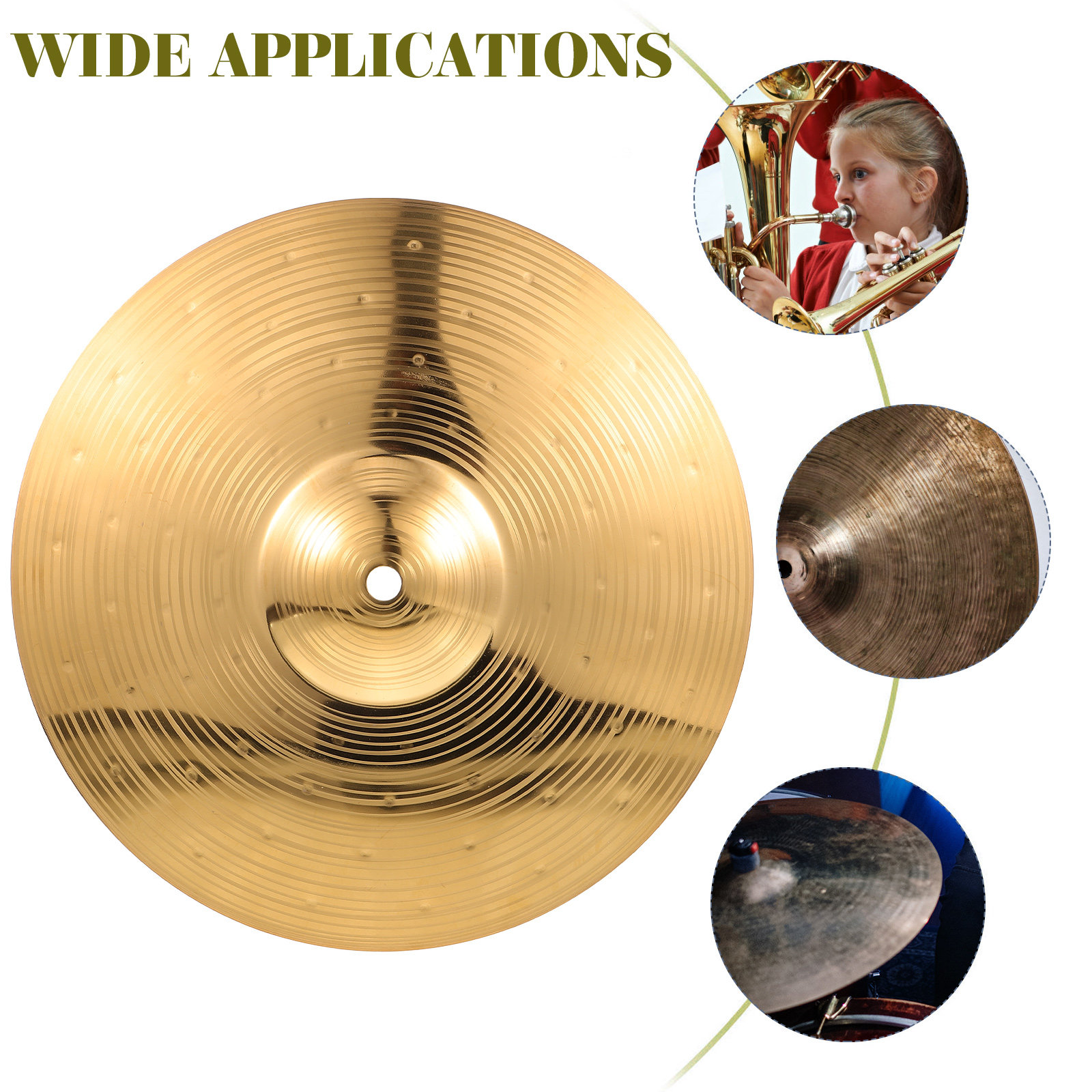 Brass Crash Cymbal Smooth Edge - Musical Instrument Jazz recensione e prezzo