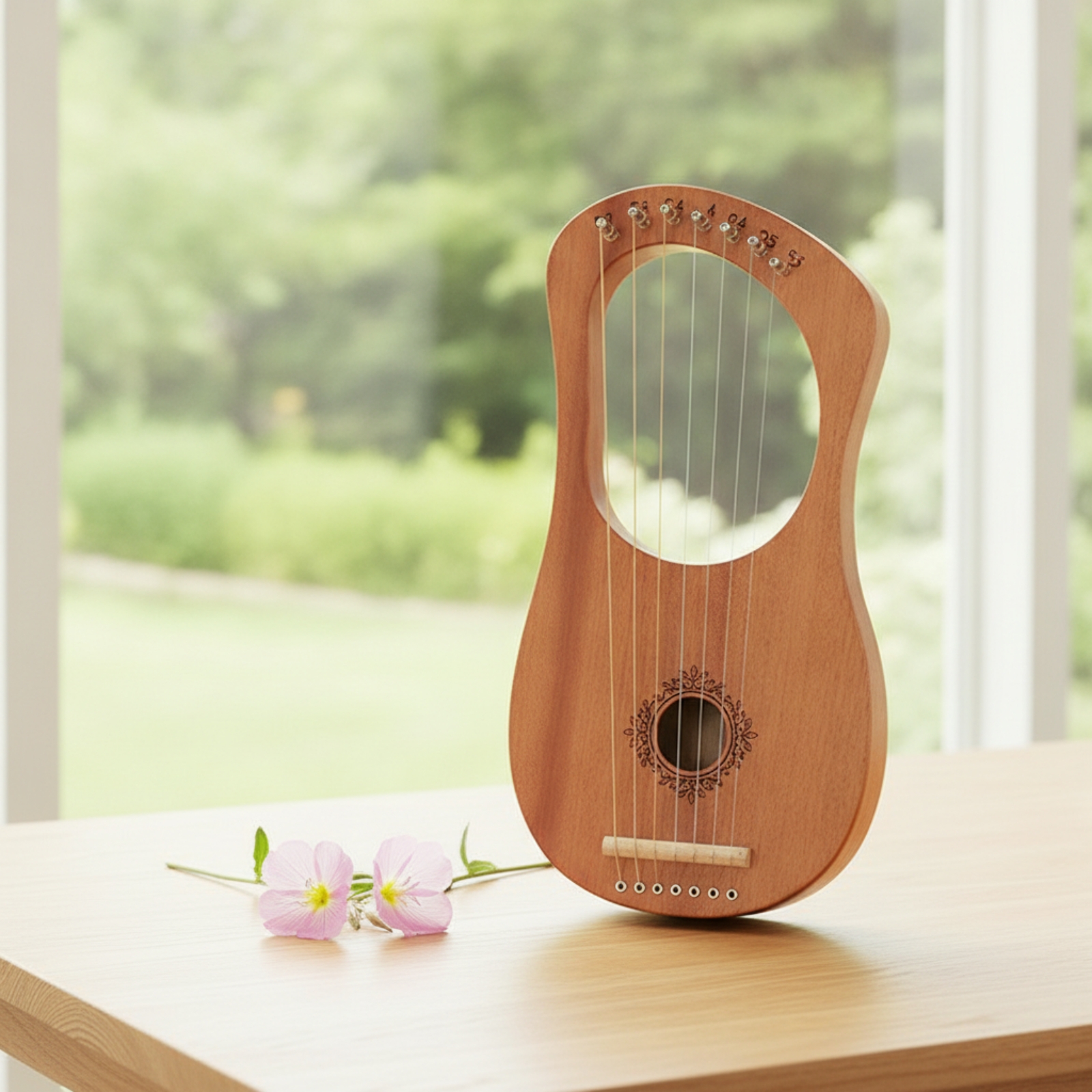 7-String Lyre Wooden Lyre 7-St - Musical Instrument Lyre recensione e prezzo
