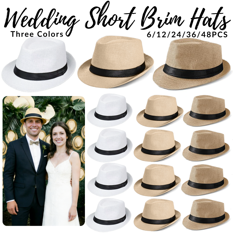 6-48PACK Wedding Straw Fedora  - Musical Instrument Jazz recensione e prezzo