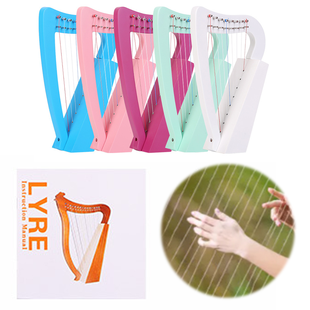 8 Strings Lyre Harp Solid Wood - Musical Instrument Lyre recensione e prezzo