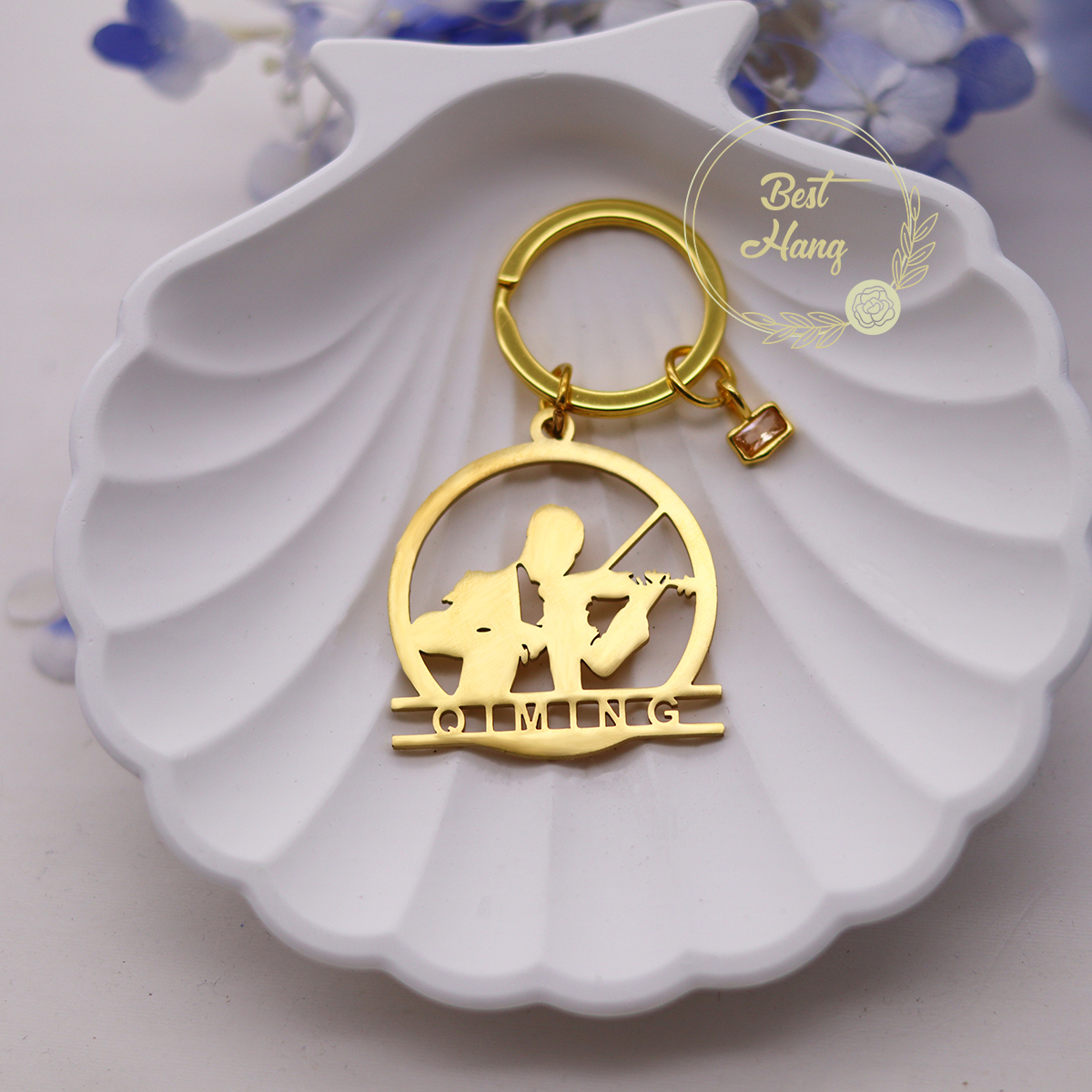 Custom Name Birthstone Pendant - Musical Instrument Name recensione e prezzo