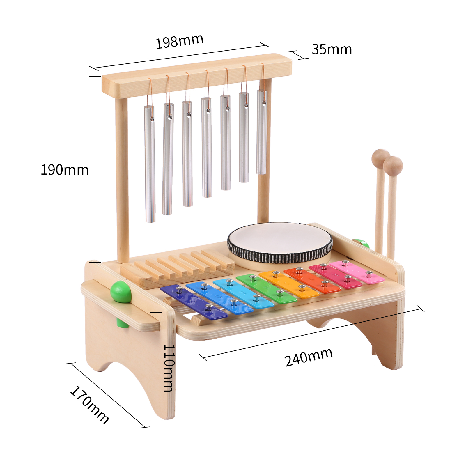 Wind Chime Combination Kids Dr - Guiro Scraper Instrument recensione e prezzo