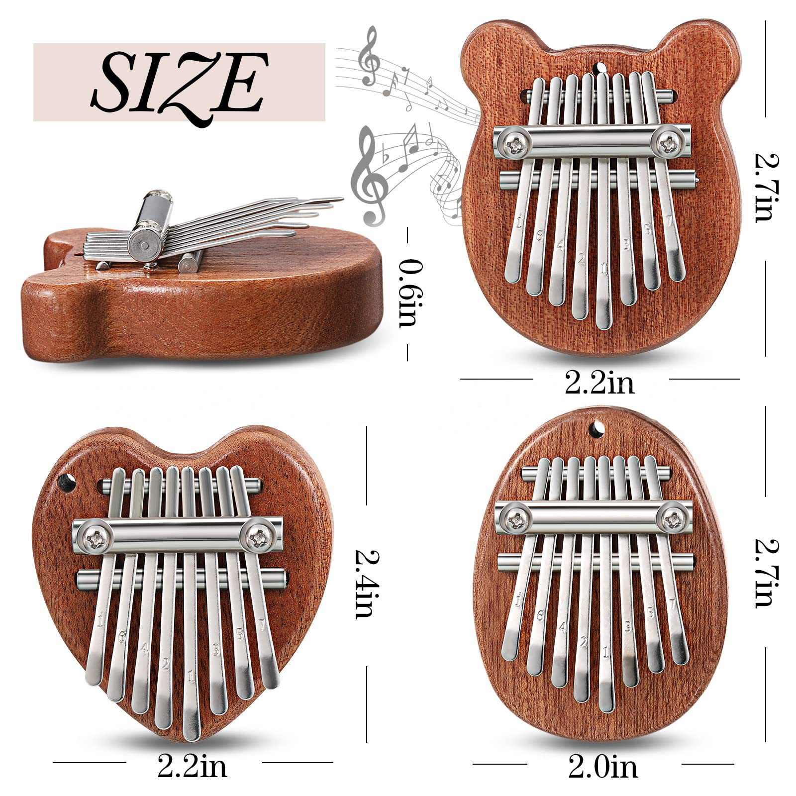8 Keys Mini Kalimba Wooden Thu - A Musical Instrument With Keys recensione e prezzo