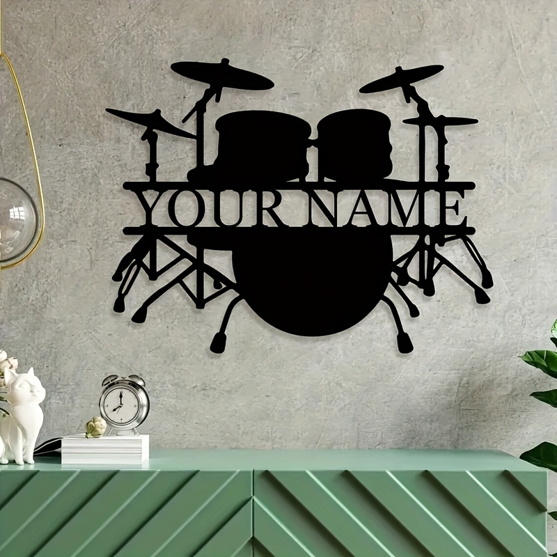 Custom Drum Set Metal Wall Art - Musical Instrument Name recensione e prezzo