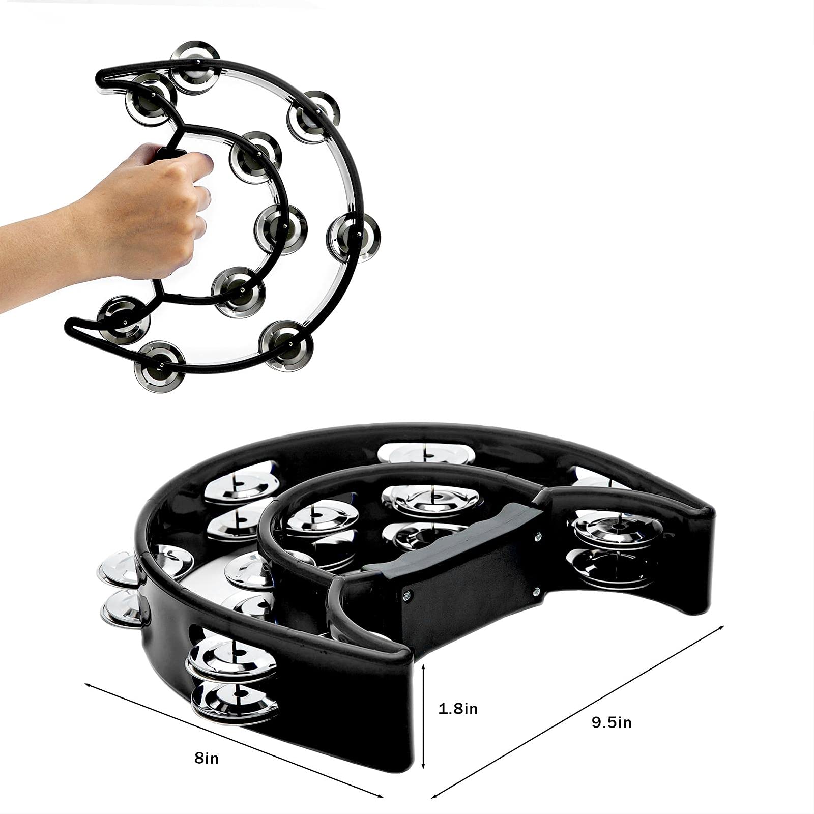 Tambourine Double Row Metal Ji - Musical Instrument Gif recensione e prezzo