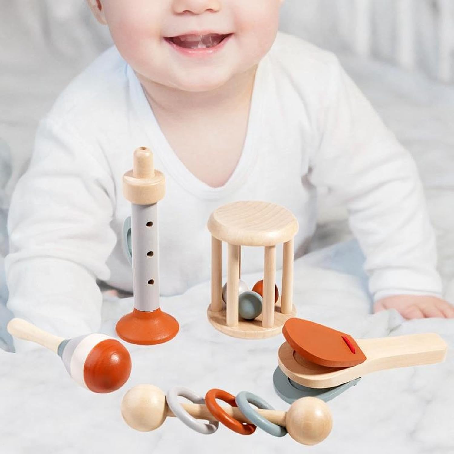 5PCS Toddler Wooden Musical In - Musical Instrument Fagot recensione e prezzo