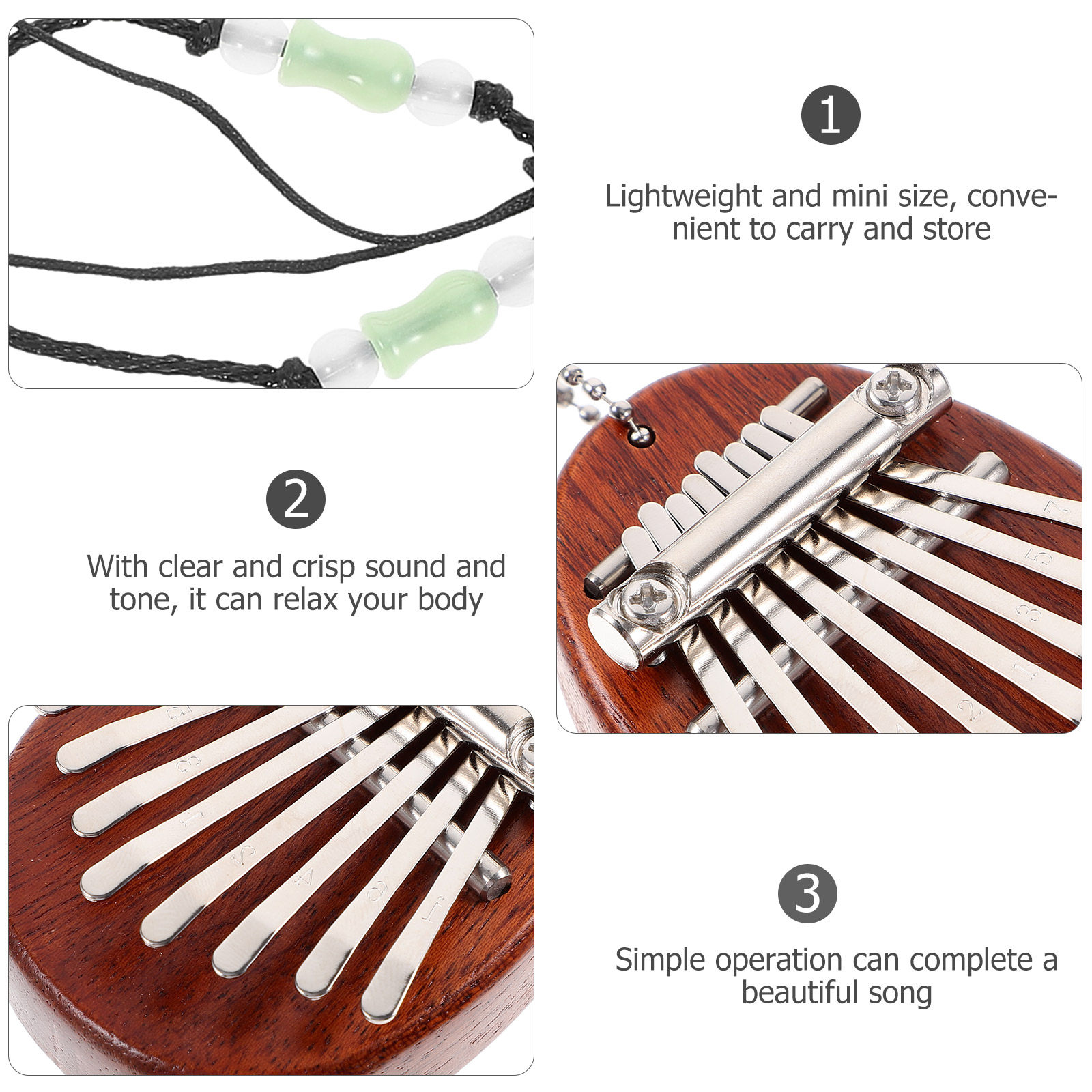 1Set 8 Keys Kalimba Thumb Pian - A Musical Instrument With Keys recensione e prezzo