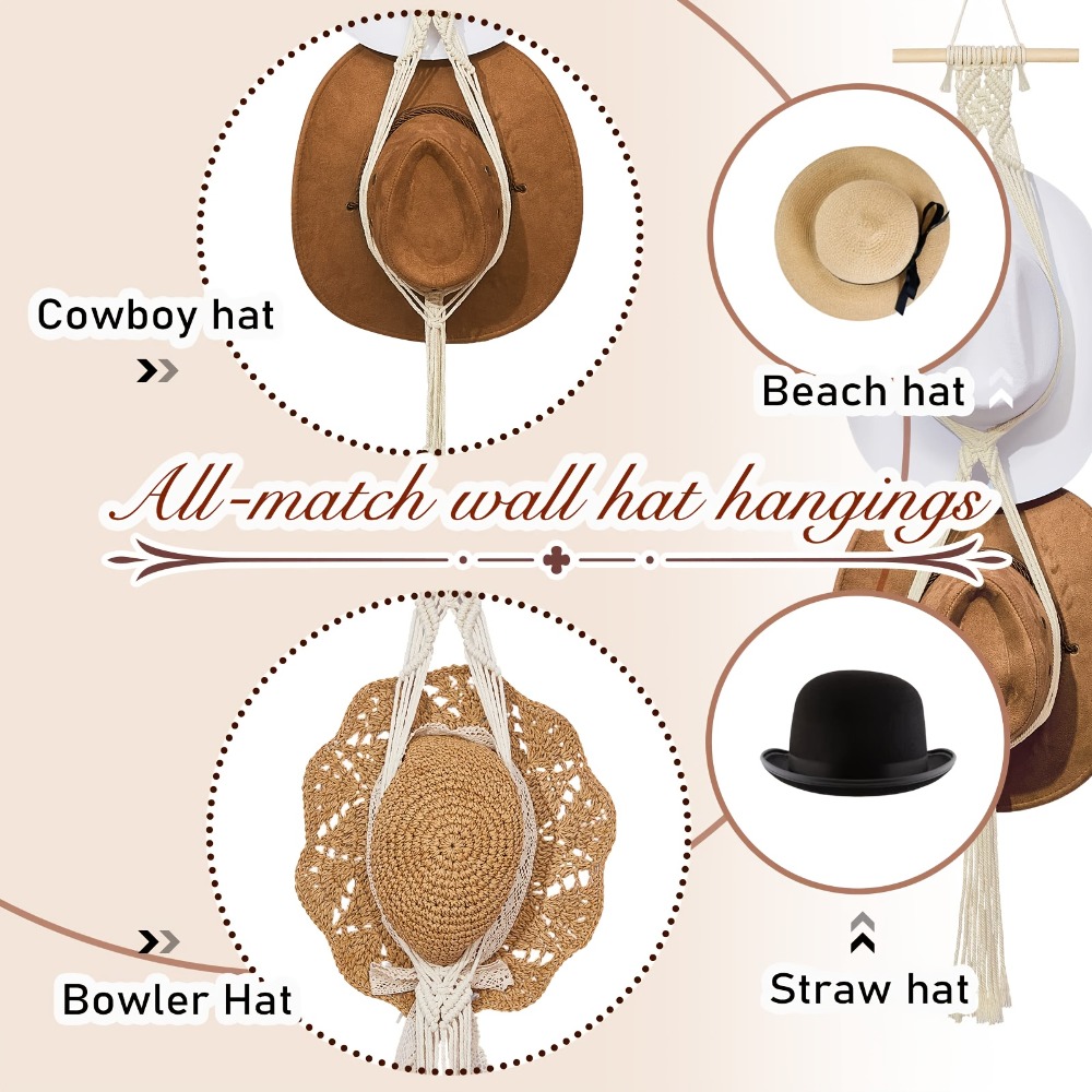 Bohemian Macrame Hat Hanger Ha - Musical Instrument Jazz recensione e prezzo