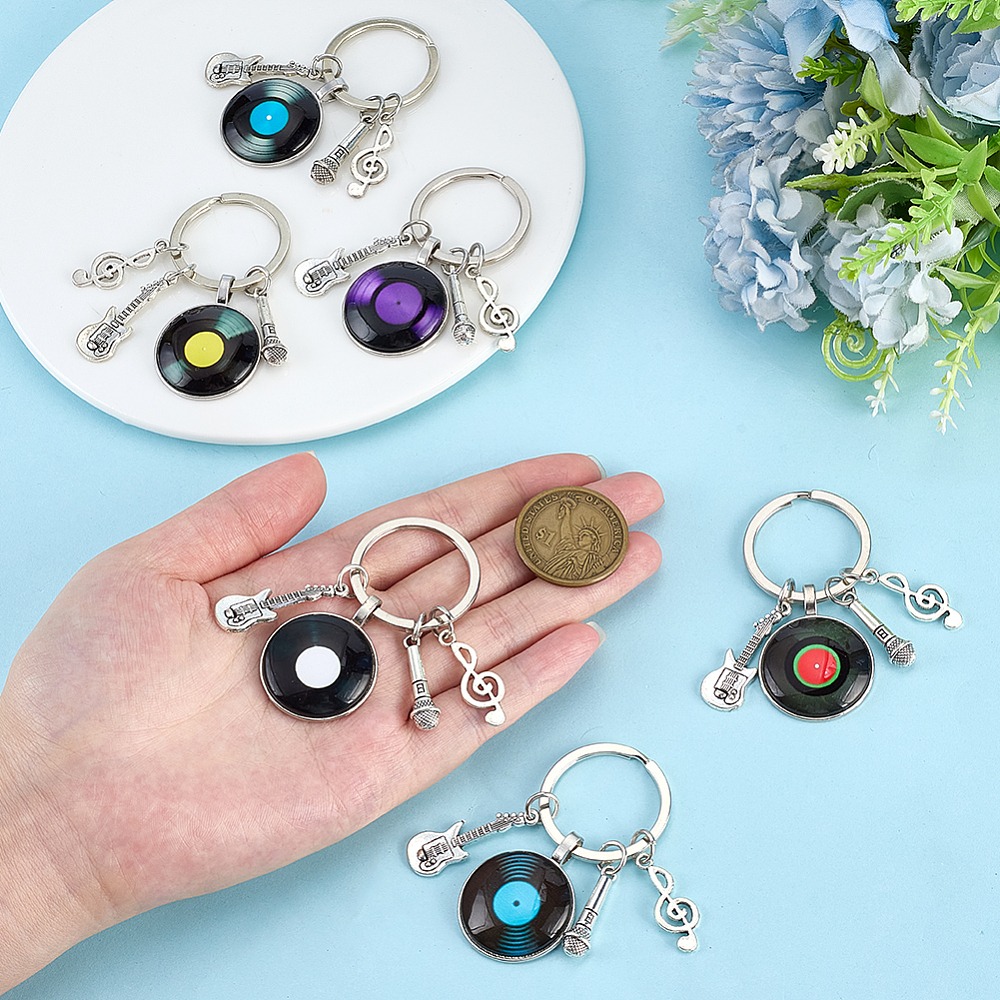 6Pcs 6 Colors Glass Pendant Ke - Musical Instrument Glass recensione e prezzo