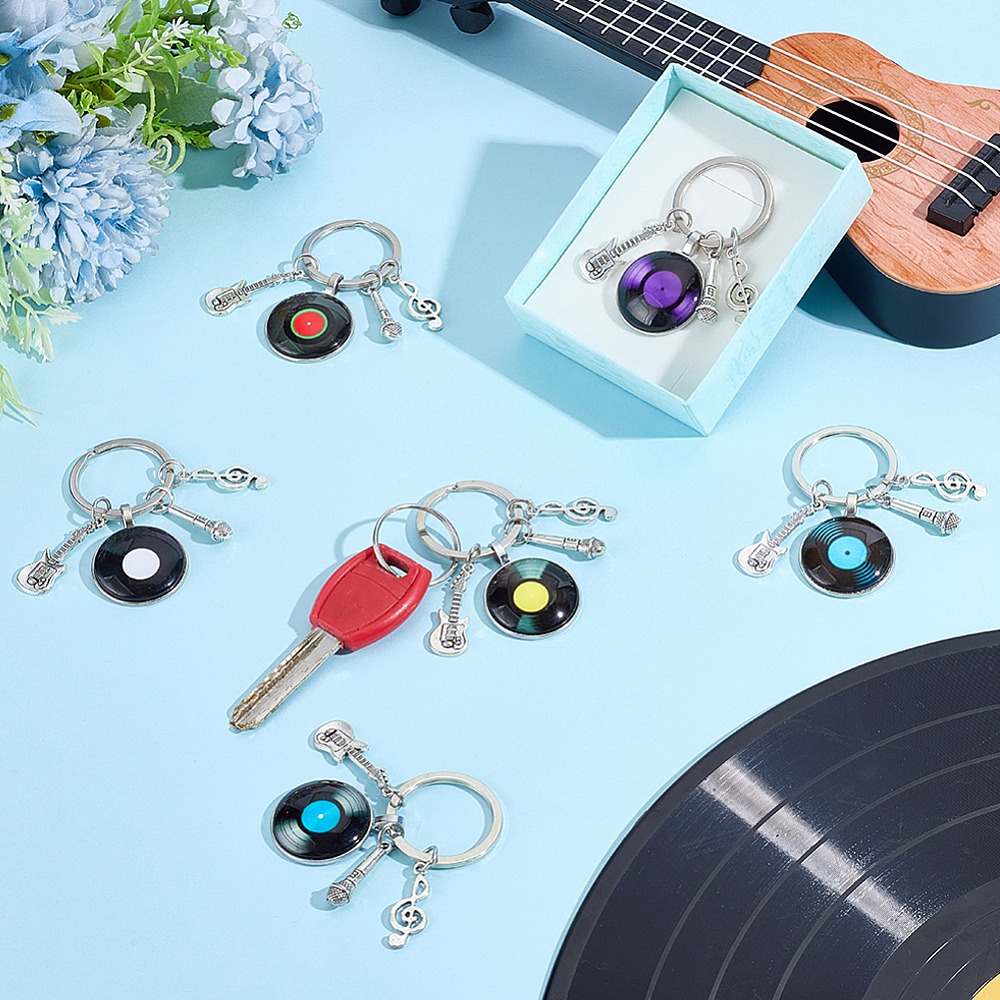 6Pcs 6 Colors Glass Pendant Ke - Musical Instrument Glass recensione e prezzo