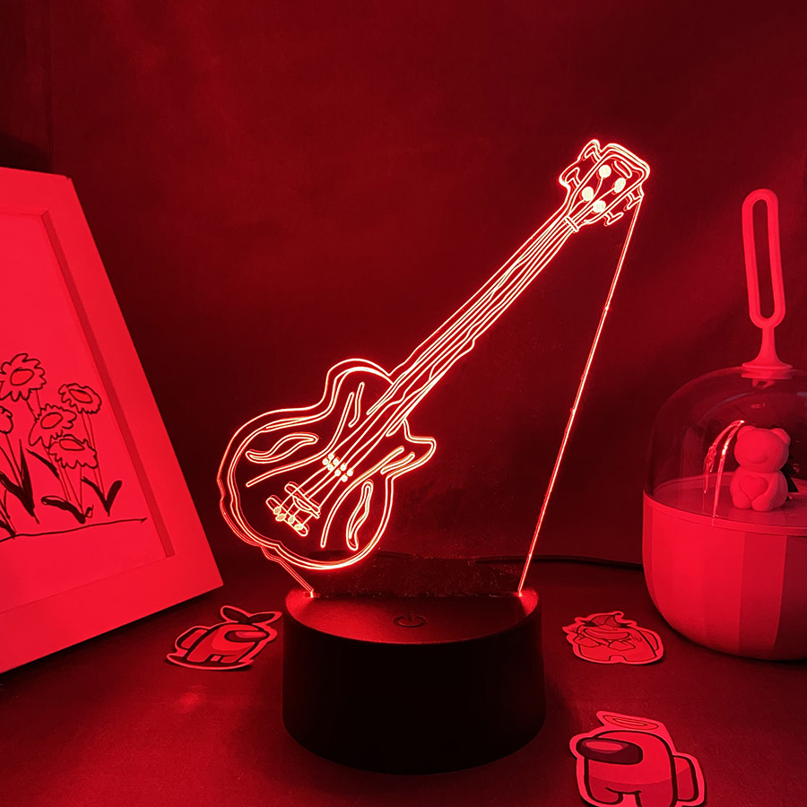 Guitar 3D Illusion LED Night L - Musical Instrument No Touch recensione e prezzo