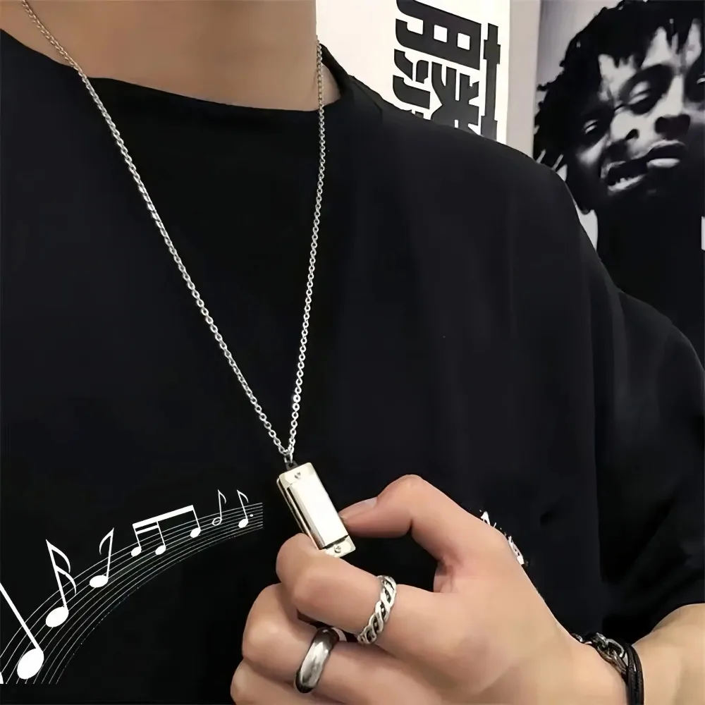 Mini Harmonica Necklace Men an - Musical Instrument You Blow Into recensione e prezzo