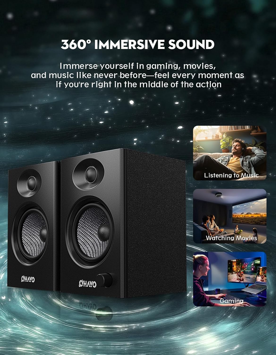 OHAYO 60W Computer Speakers fo - Musical Instrument Vector recensione e prezzo