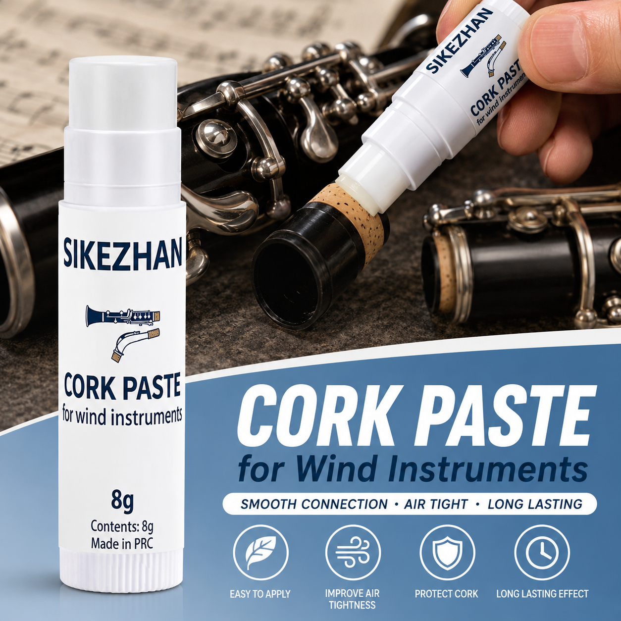 8g SIKEZHAN Woodwind Cork Grea - Musical Instrument Bazooka recensione e prezzo