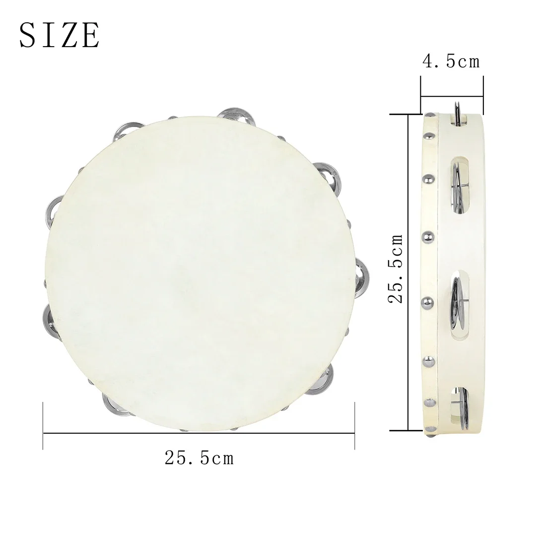 IRIN 10 Inches Tambourine Drum - Musical Instrument Project recensione e prezzo