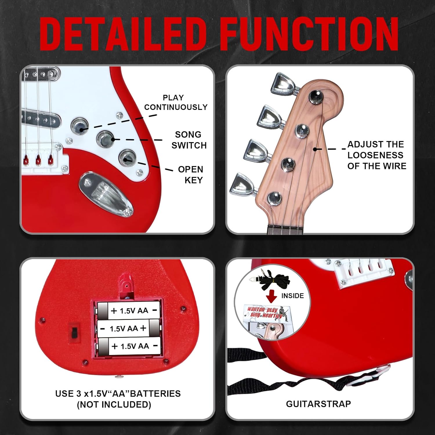 Kids Electric Guitar Toy - 4-S - Musical Instrument Project recensione e prezzo