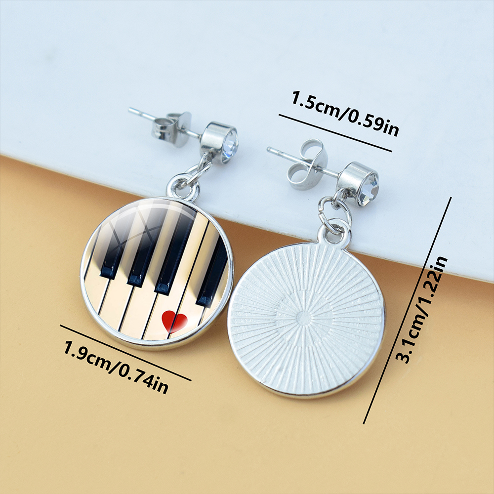 Sparkling Rhinestone Stud Earr - Musical Instrument Glass recensione e prezzo