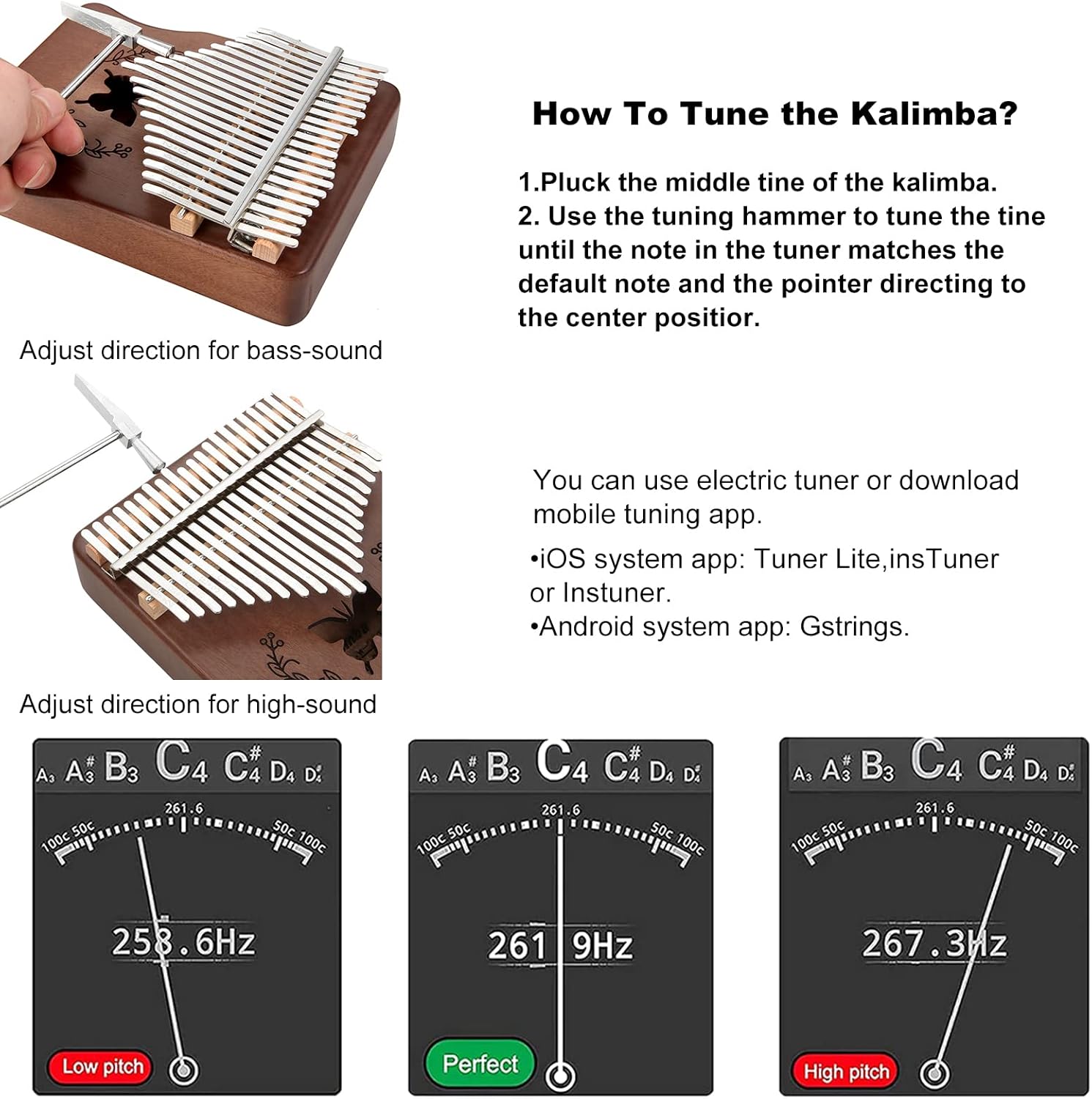 Kalimba 21 Keys Thumb Piano, N - A Musical Instrument With Keys recensione e prezzo