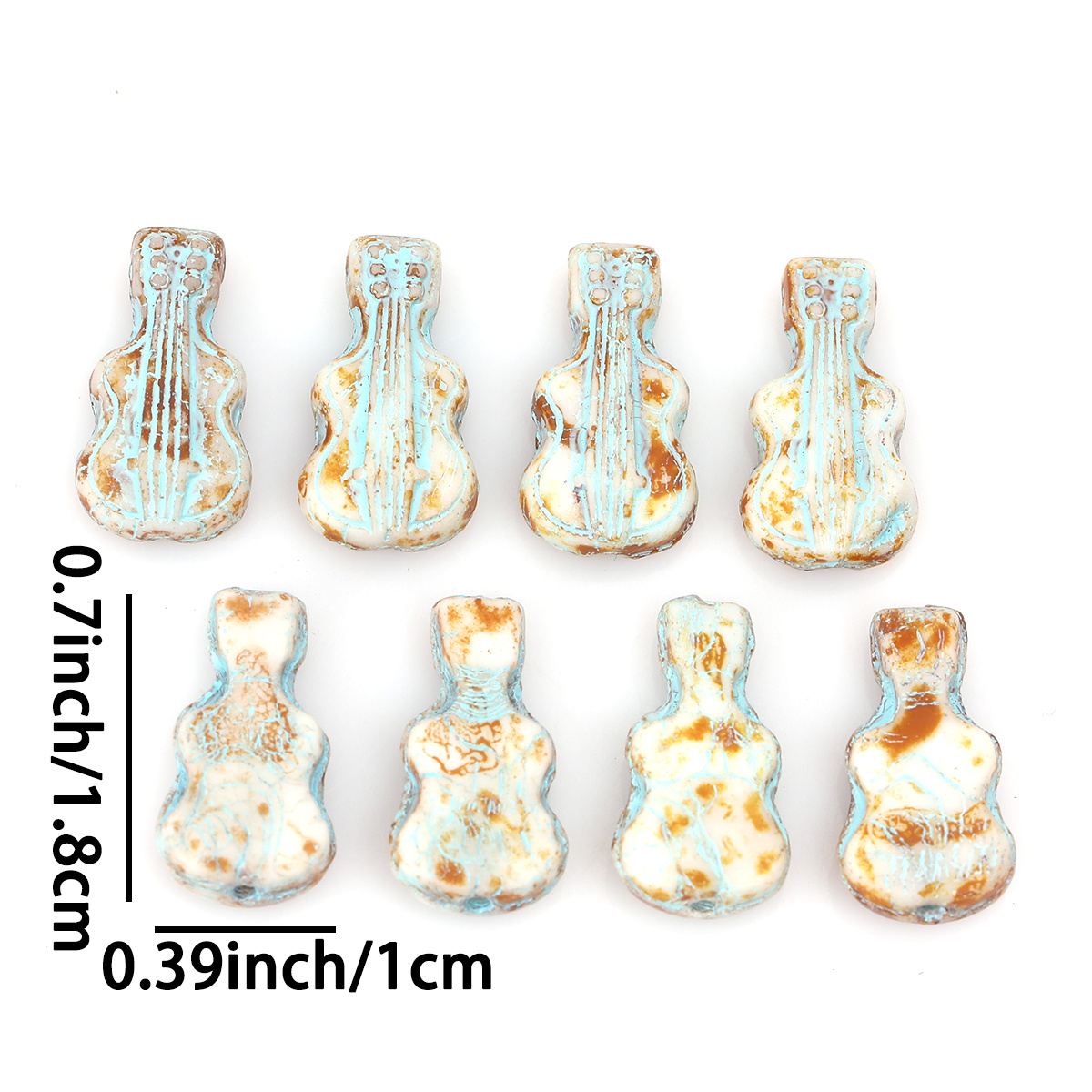 5pcs/10pcs Vintage Crackle Vio - Musical Instrument Glass recensione e prezzo