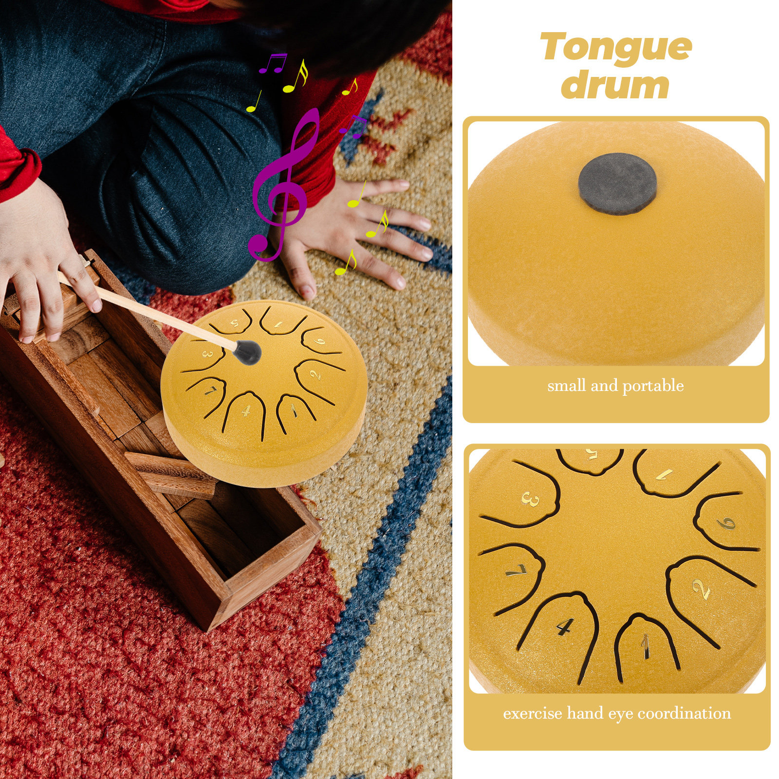 1Set Ethereal Drum Mini Steel  - Tongue Drum Steel recensione e prezzo
