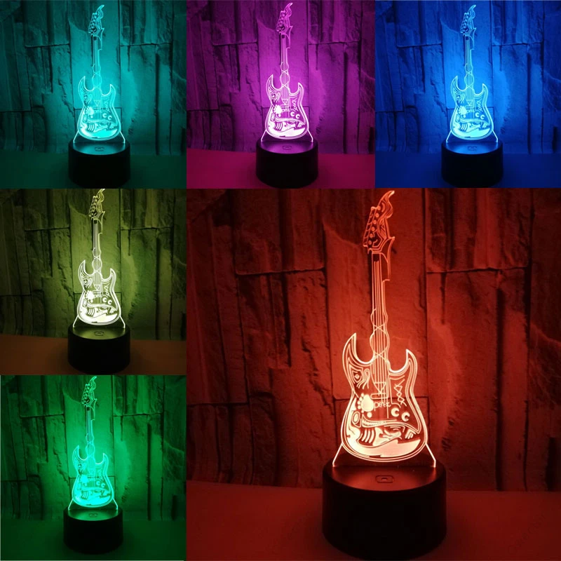 3D Illusion Night Light Led US - Musical Instrument No Touch recensione e prezzo