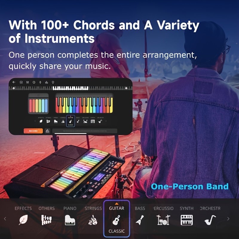 Stylish LED-Backlit PopuPiano  - Musical Instrument No Touch recensione e prezzo